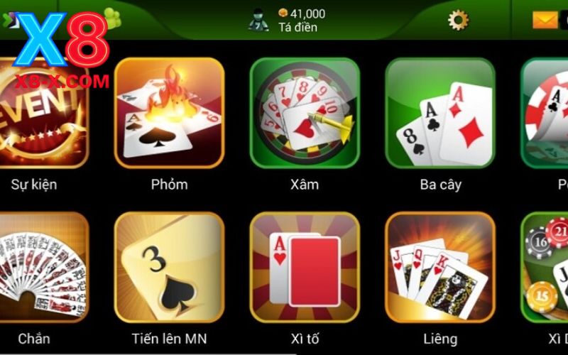 ảnh game bài X8 trực tuyến