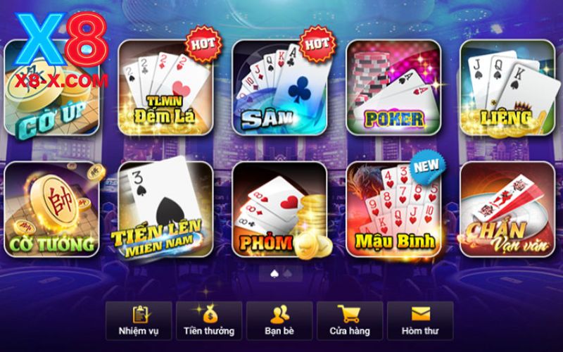 Game bài X8 uy tín hàng đầu